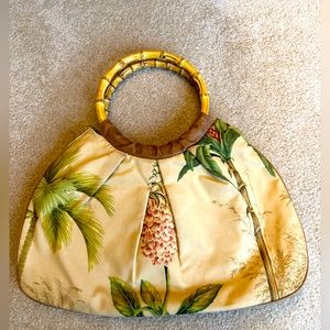Summery Echo Handbag with Bamboo Handles